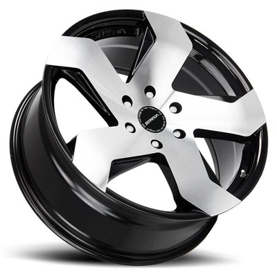 4-New 22'' Strada S65 Coltello Wheels 22x9 5x115 15 Black Machine Rims 72.6