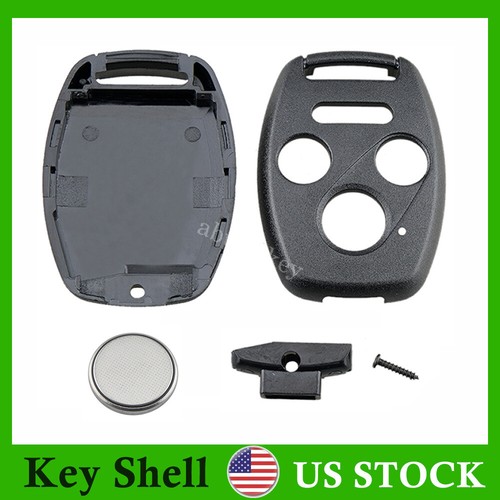 Car Key Case Shell Cover Remote Fob For Honda Accord Pilot Fit CR-V + Battery