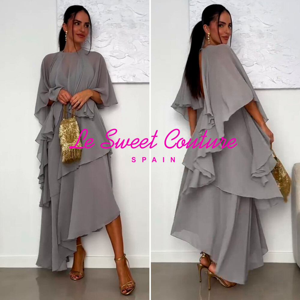 スーツ・フォーマル・ドレス L'or Cape collar Dress stina / cape collar dress / white