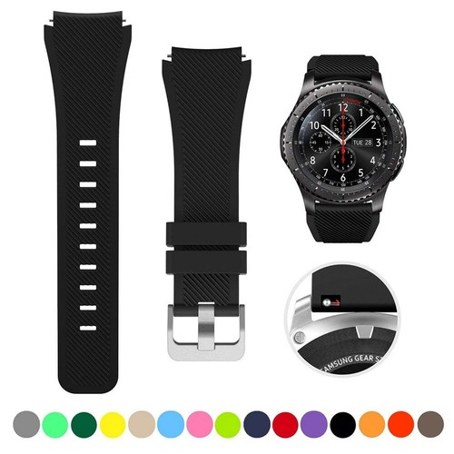 22mm Silicone Sport Strap For Samsung Galaxy Watch 3 45mm/46mm Watch Band