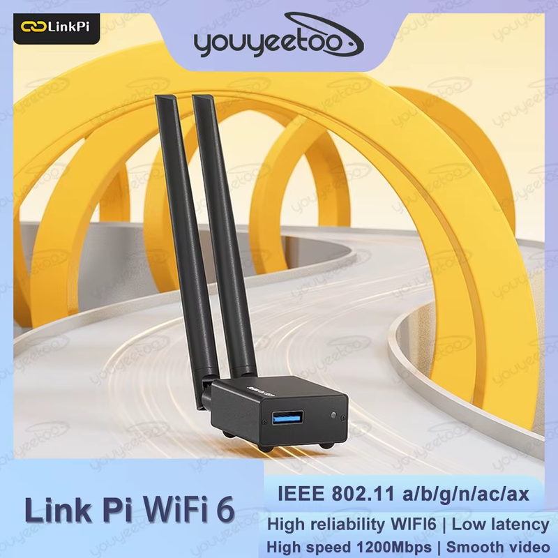 LinkPi 1200Mbps Wireless Network Card Desktop WiFi6 Gigabit 5G Dual-band Network