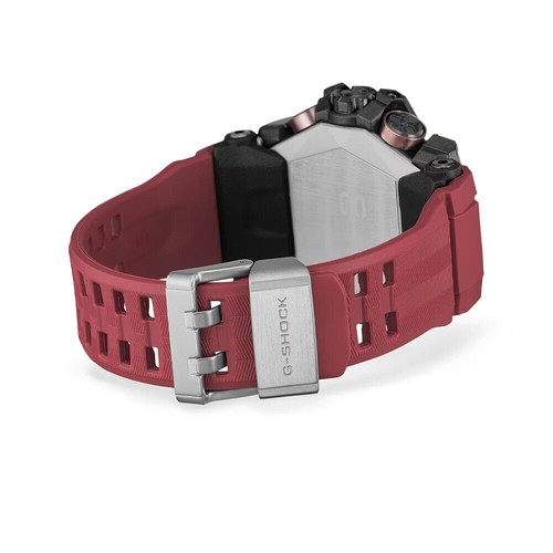 Pre-owned Casio G-shock Mudmaster Bluetooth Solar Black Red Watch Gwg-b1000-1a4