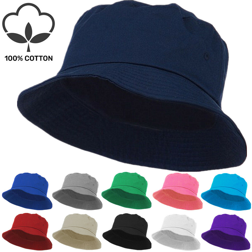 Cap Cotton Fishing Boonie Brim Visor Sun Safari Camping Hats