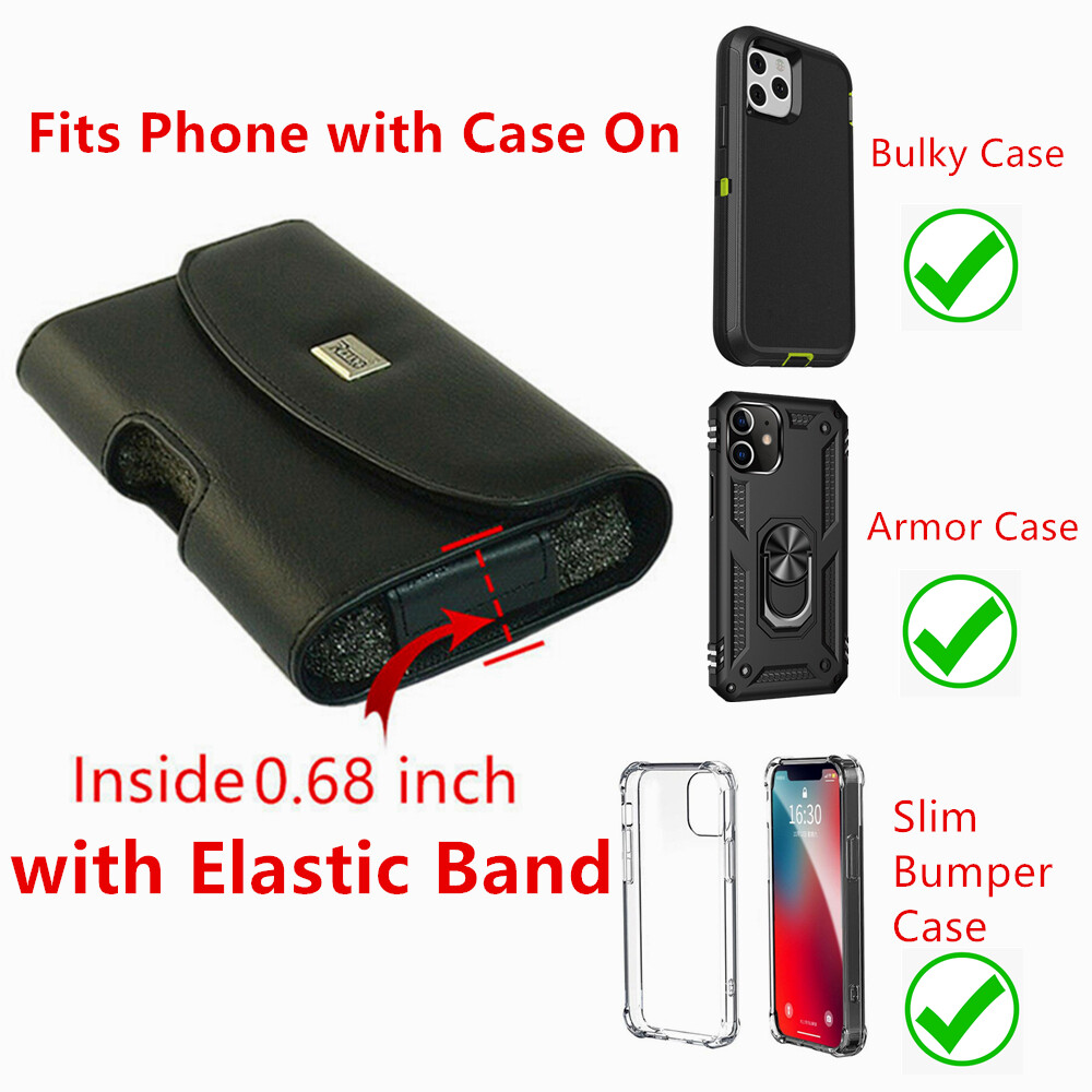 Reiko Horizontal Leather Pouch Case Holster For Samsung Galaxy S Series & Note 