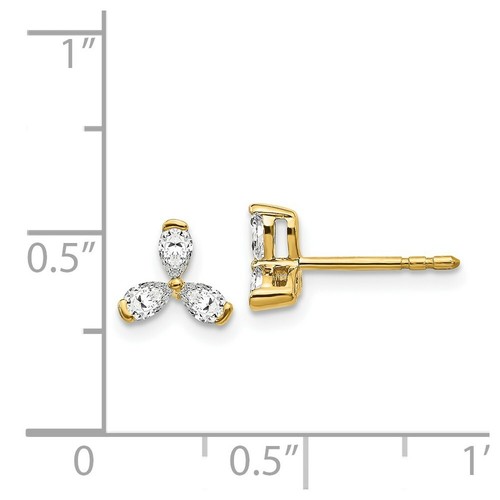 Pre-owned Goldia 14k Diamond Earrings In Gold