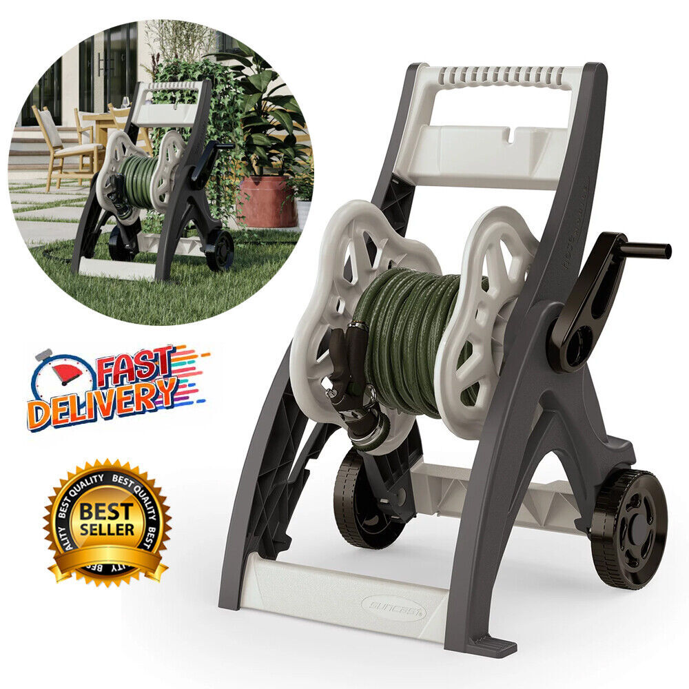 175 Ft. Hosemobile Hose Reel Cart Holder Garden Storage with Wheels Heavy Duty