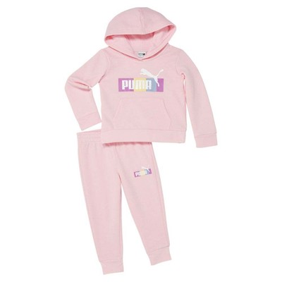 

Puma 2Pc флисовый пуловер с капюшоном и джоггерами для малышей для девочек, размер , повседневная верхняя одежда, Розовый, Puma 2Pc Fleece Pullover Hoodie - Jogger Set Toddler