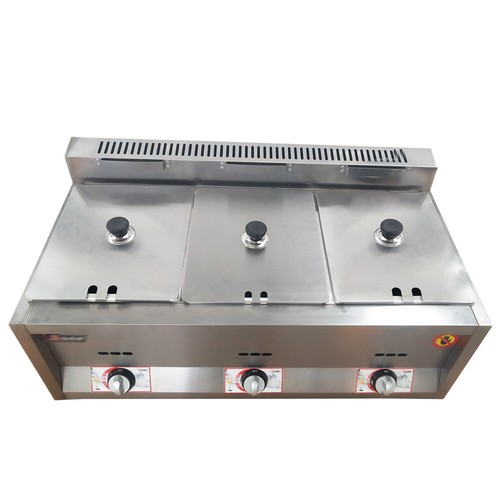 3-Pan Commercial Propane Deep Fryer Countertop Gas Fryer Food Fryer Restaurant