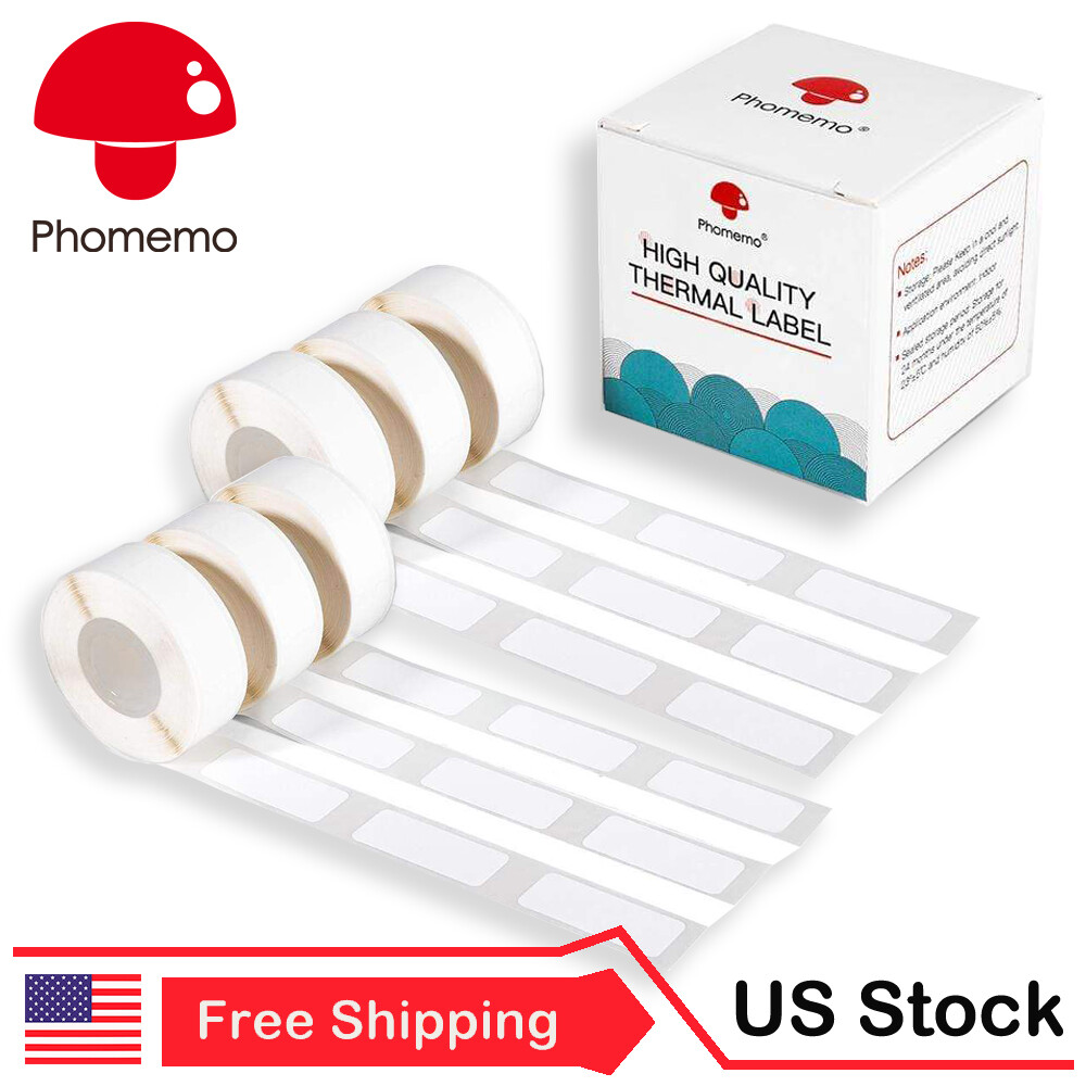 Phomemo Square Self-Adhesive Thermal Label Tape Sticker Paper for D30 Printer