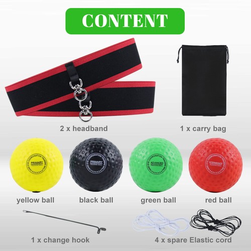 Boxing Fight 4 Balls With Head Band For Reflex Speed Training Punching Exercise