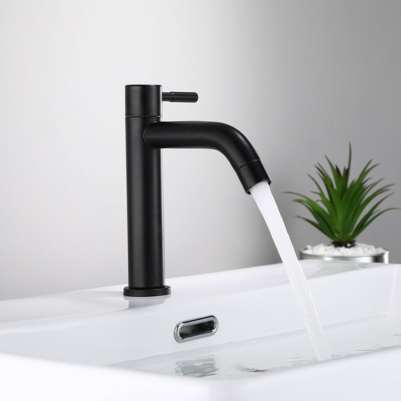 Modern Schwarz Edelstahl Wasserhahn Bad Waschtisch Waschbeckenarmatur