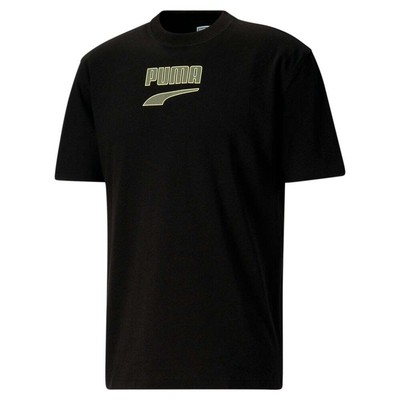 

Мужские повседневные топы Puma Downtown Logo с круглым вырезом и короткими рукавами размера  53566, Черный, Puma Downtown Logo Crew Neck Short Sleeve T-Shirt