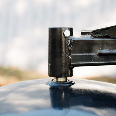 Titan Attachments Skid Steer Ice Scraper with Down Pressure, Pivoting Center