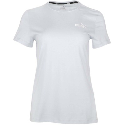 

Puma Essentials Small Logo Футболка с круглым вырезом и короткими рукавами женская синяя повседневная футболка, Синий
