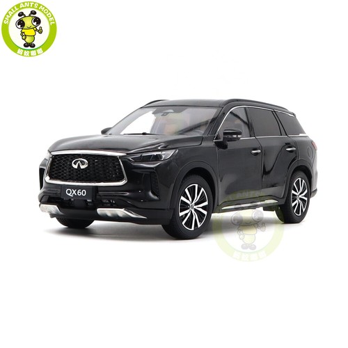 1/18 Infiniti QX60 2022 Black Diecast Model Toys Car Gifts For