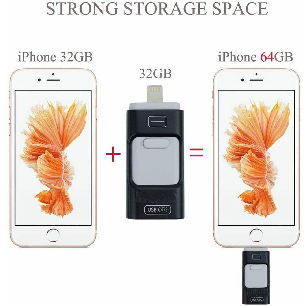 512GB-64GB 3 in 1 HD USB Stick 3.0 Flash Drive For iPhone/Android PC OTG Storage