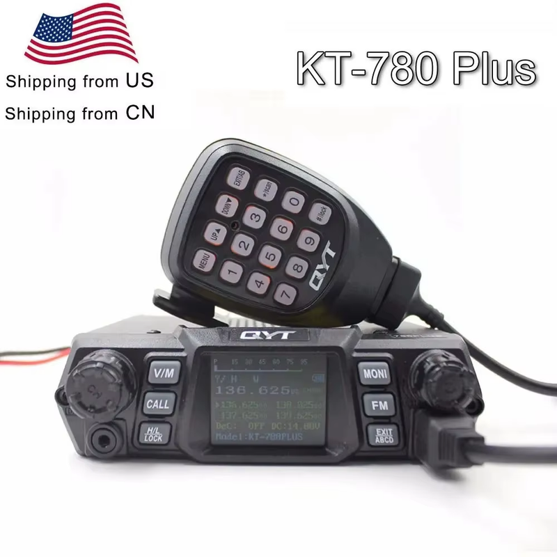 KT-780PLUS Mobile Radio VHF 136-174MHz or UHF 400-480MHz 100W /75W Walkie Talkie