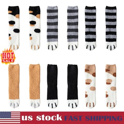 S Cartoon Cat-claw Winter Floor Warm Soft Comfort Sock Us