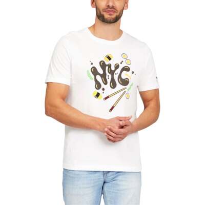 

Мужские белые повседневные топы Puma Nyc Sushi Crew Neck с коротким рукавом 849767-02, Белый, Puma Nyc Sushi Crew Neck Short Sleeve T-Shirt