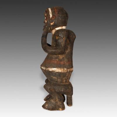 AFRICAN TADET ANCESTOR SPIRIT CARVED PAINTED WOOD MAMBILA CAMEROON WEST AFRICA