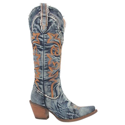 

Джинсовые женские синие повседневные ботинки Dingo Texas Tornado DI943-400, Синий, Dingo Texas Tornado Denim