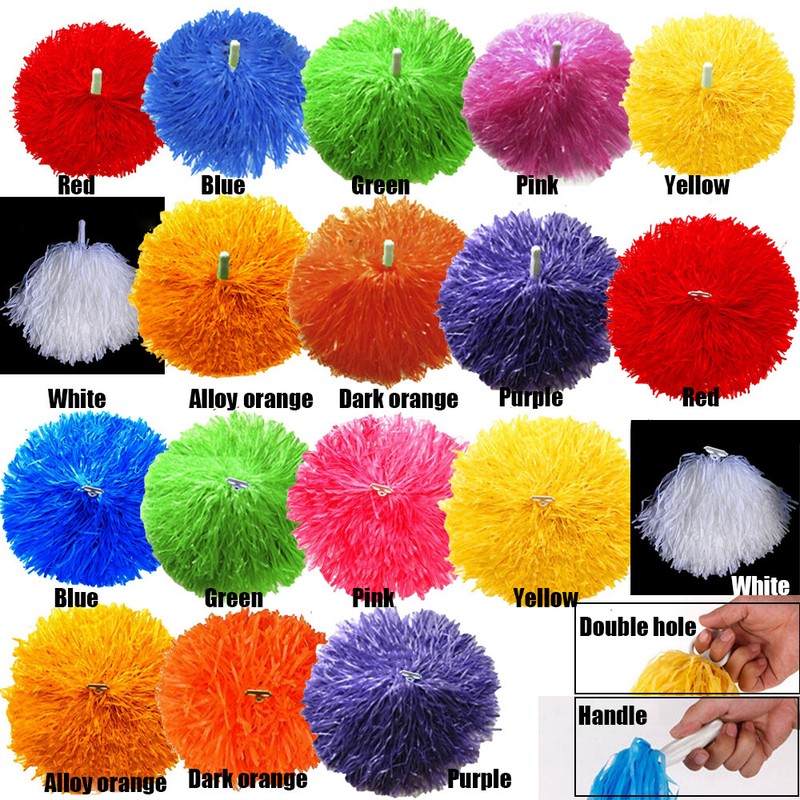 1 Pair Girls Cheerleader Pom Poms Cheerleading Cheer Dance Party Club Decor Ebay