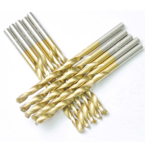 Drillforce 10PCS 1/8" Titanium Drill Bits Set HSS Metal Woodworking Drill Bit