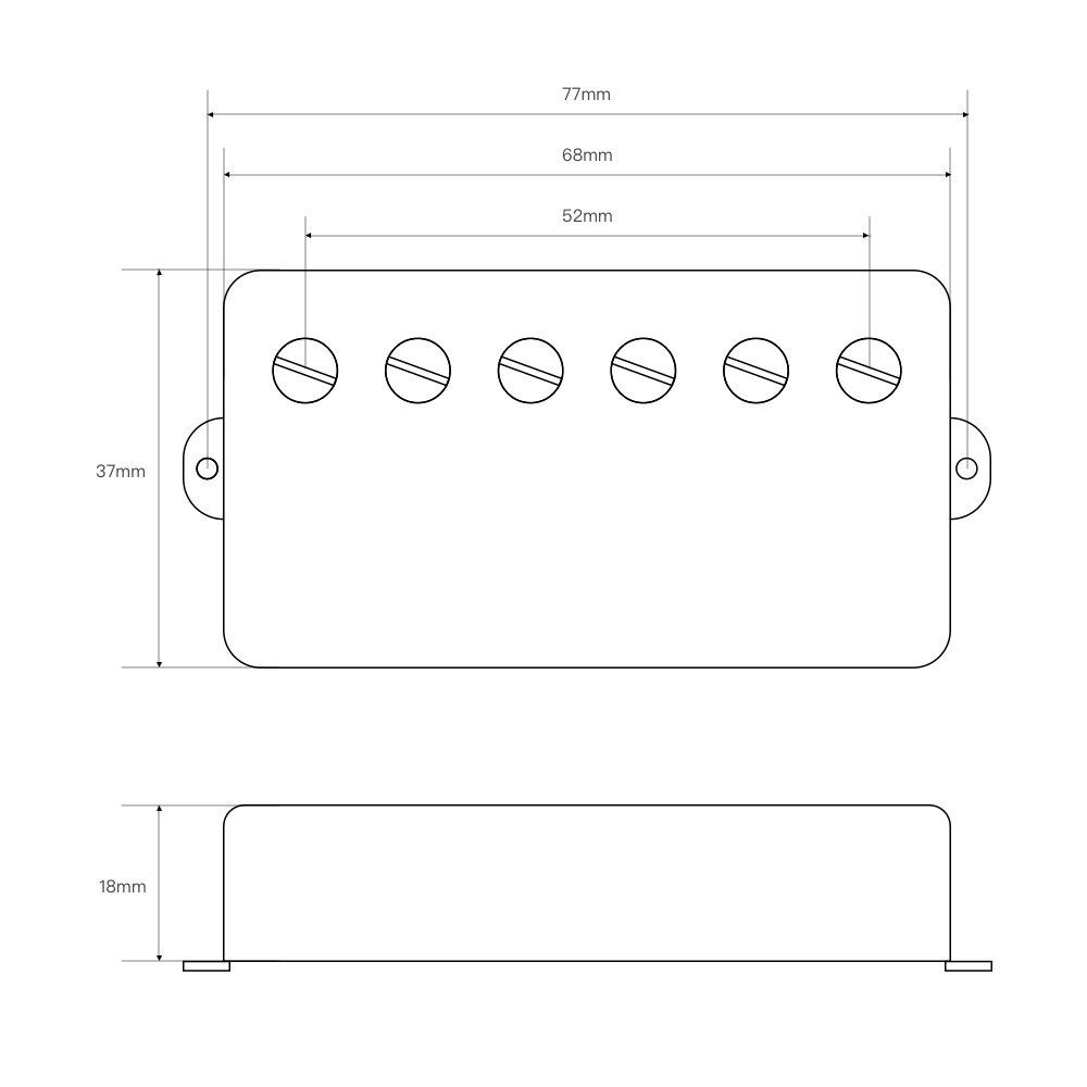 FLEOR Alnico 5 Humbucker SG LP Guitar Pickup Neck / Bridge Pickup Chrome Cover
