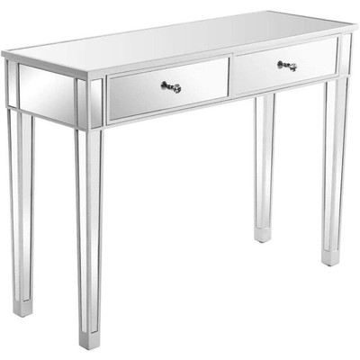 Mirrored Vanity Dressing Table 2 Drawers Makeup Bedroom Home Side Console Table