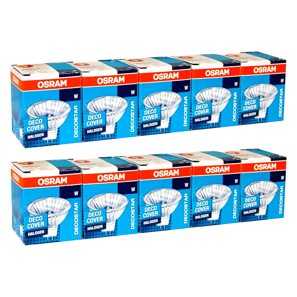 10 x Osram Halogen Reflektor MR16 GU5,3 Decostar 51S Leuchtmittel Lampe warmweiß