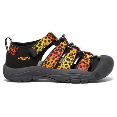 Черные повседневные сандалии для девочек Keen Newport H2 Cheetah Sport Youth Girls 1026857