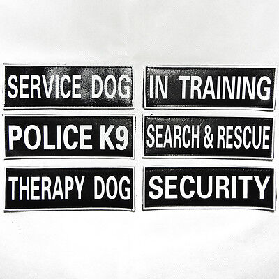 Extra patches for Harness Vest Service Dog, In Training, SECURITY, Therapy Dog