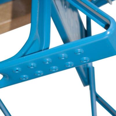 Wheelbarrow Blue Steel Tray 6 cu. ft. Capacity Hardwood Handles Pneumatic Tire