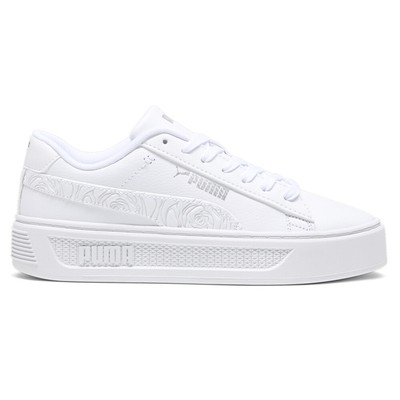 Puma Smash V3 Imprints Embossed Floral Platform  Womens Size 10.5 M Sneakers Cas