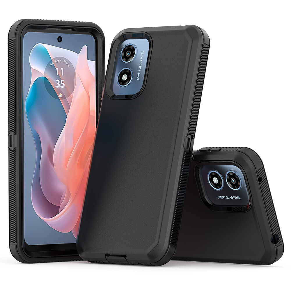 For Motorola Moto G Play (2024) 5G Case Cover  Hybrid Non-Slip+Screen Protector