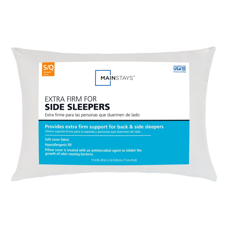 Extra Firm Bed Pillow, Ideal for Side Sleepers, Standard/Queen