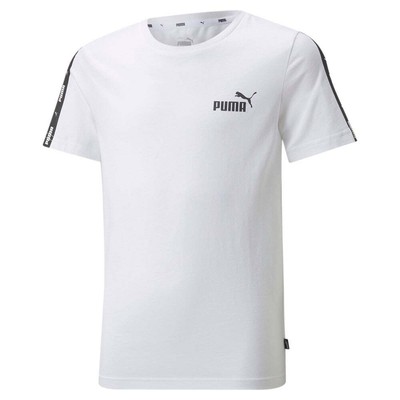

Футболка Puma Essentials+ с круглым вырезом и короткими рукавами с лентой для мальчиков, размер , повседневная футболка, Белый, Puma Essentials+ Tape Crew Neck Short Sleeve T-Shirt Youth