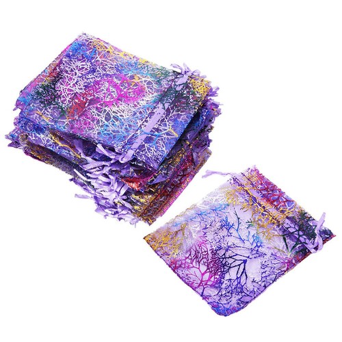 100/200/400 Sheer Coralline Organza Favor Gift Bag Jewelry Pouches Wedding Party