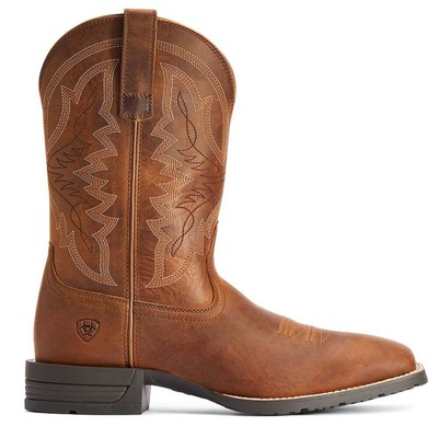 Мужские коричневые повседневные ботинки Ariat Hybrid Ranchwork Square Toe Cowboy 10042395