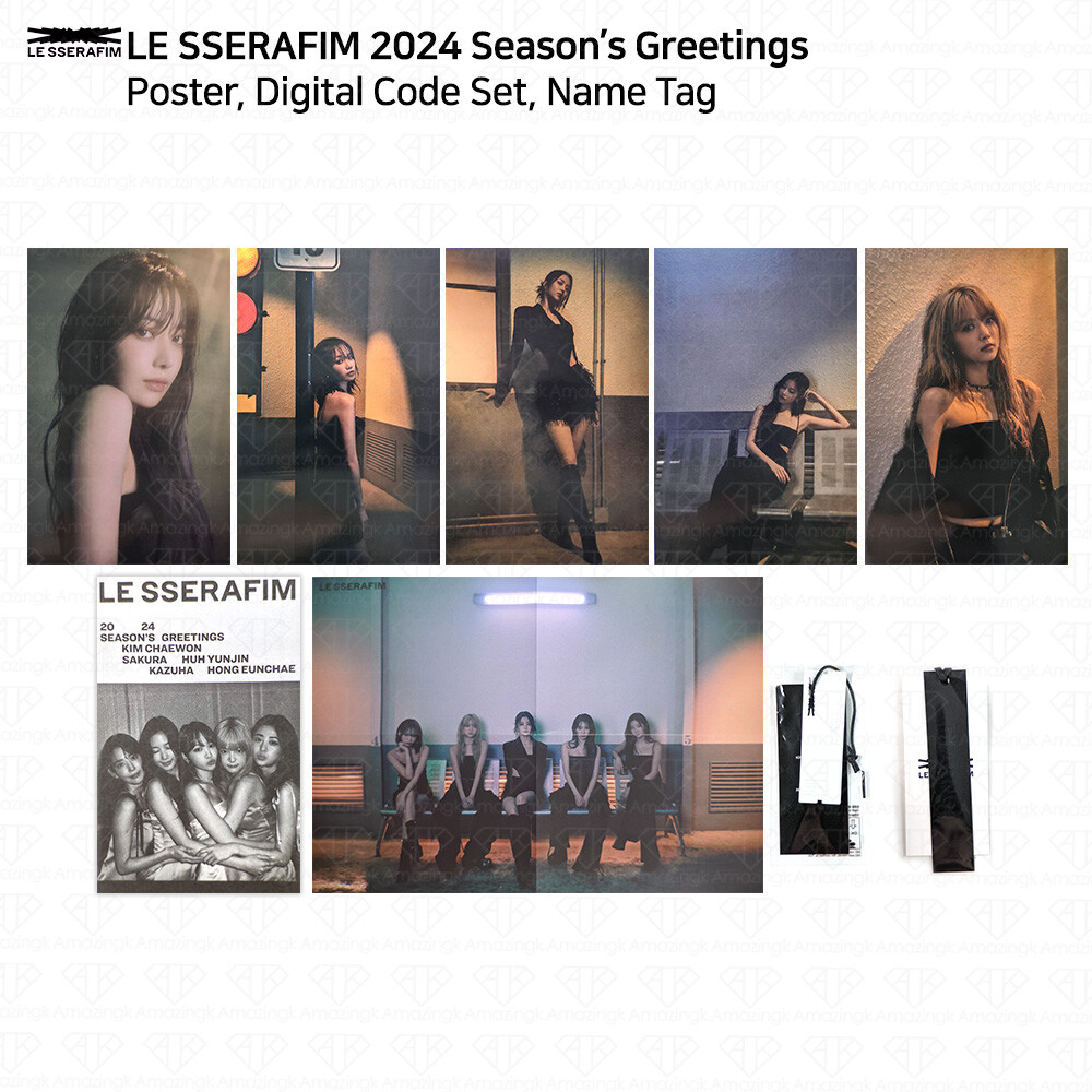 Le Sserafim 2024 Season's Greetings Poster Name Tag Digital