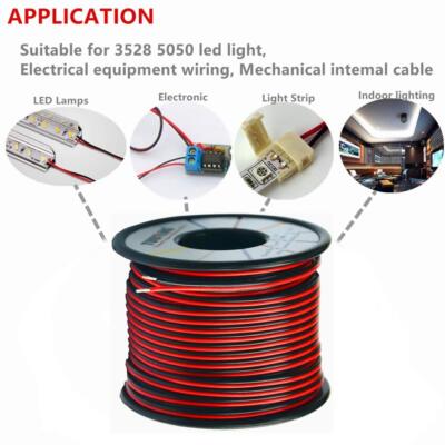 18 Awg Electrical Wire 2pin Red Black Cable 66 Feet Hookup Stranded Wire Led Str