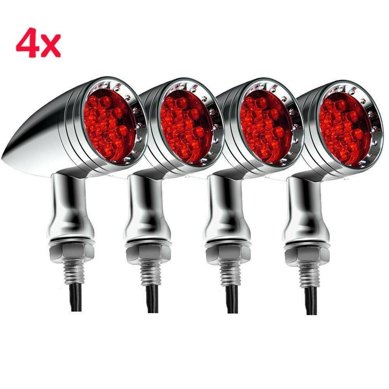 4X Motorcycle LED Turn Signals Light For Honda VTX1300C
