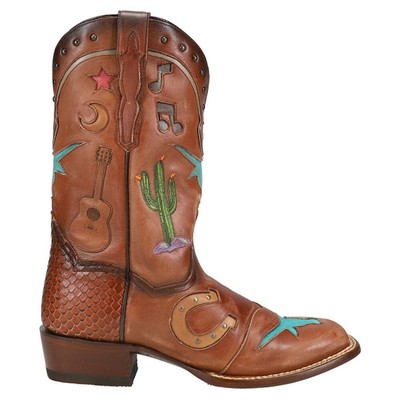 

Ботинки Dan Post Western Dream TooledInlay Cowboy Womens Size 9 M Casual Boots DP, Коричневый, Dan Post Boots Western Dream TooledInlay Cowboy