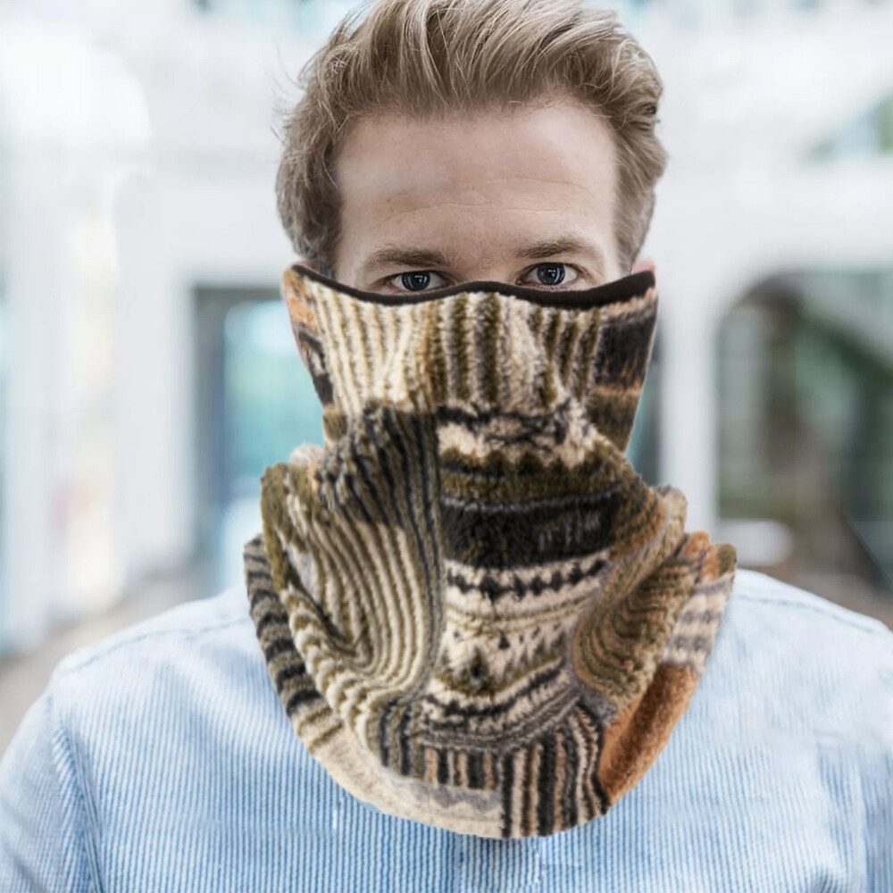 Men's Neck Gaiter Warmer Fleece Ski Mask Cover Hunting Mask Winter Cold Weather