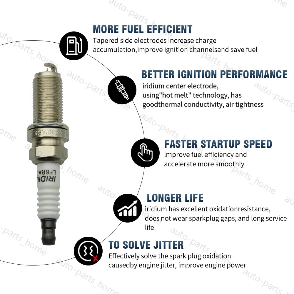 4 Ignition Coil UF751 & 4 Spark Plug for 2015 2016 2017 Jeep Renegade 2.4L I4