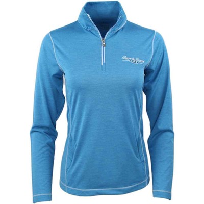 

SHOEBACCA Coverstitch Heather Layered Pullover Womens Blue Casual Athletic Oute, Синий, SHOEBACCA Coverstitch Heather Layering Pullover