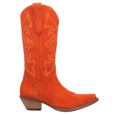 Dingo Out West Embroidered Snip Toe Cowboy  Womens Orange Casual Boots DI920-800