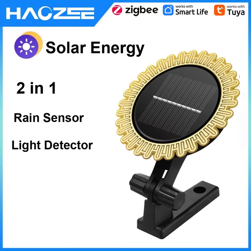 Tuya Smart Zigbee Sunlight Rain Sensor Solar Charging Real-time Rainwater Detect