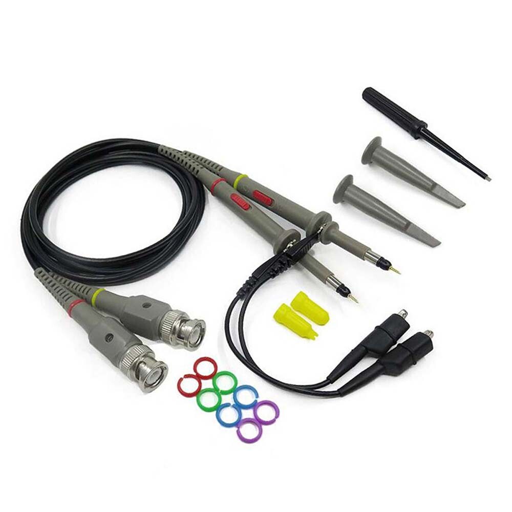 2-Pack P6020 20MHz Oscilloscope Clip Probes with Accessories Kit 1X 10X
