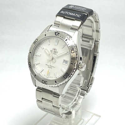 Pre-owned Orient Mako Sports Rn-ac0q03s White Dial Automatic Mechanical Diver Men Watch